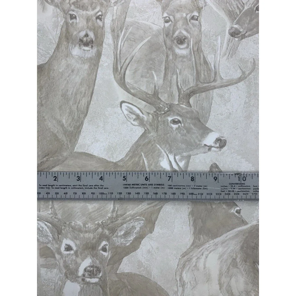 Seabrook Deer Buck Doe Wallpaper HG554, 20.5” X 11yds